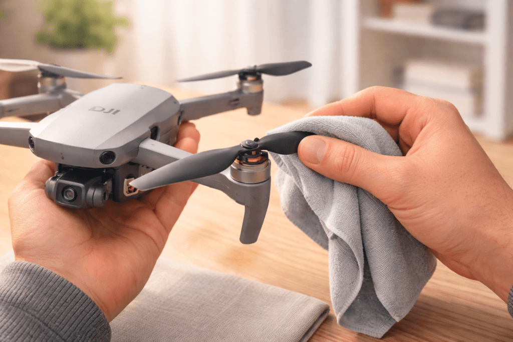 Inspecție și întreținere elice drone DJI