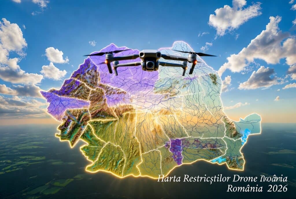 Harta restricțiilor drone România — ROMATSA