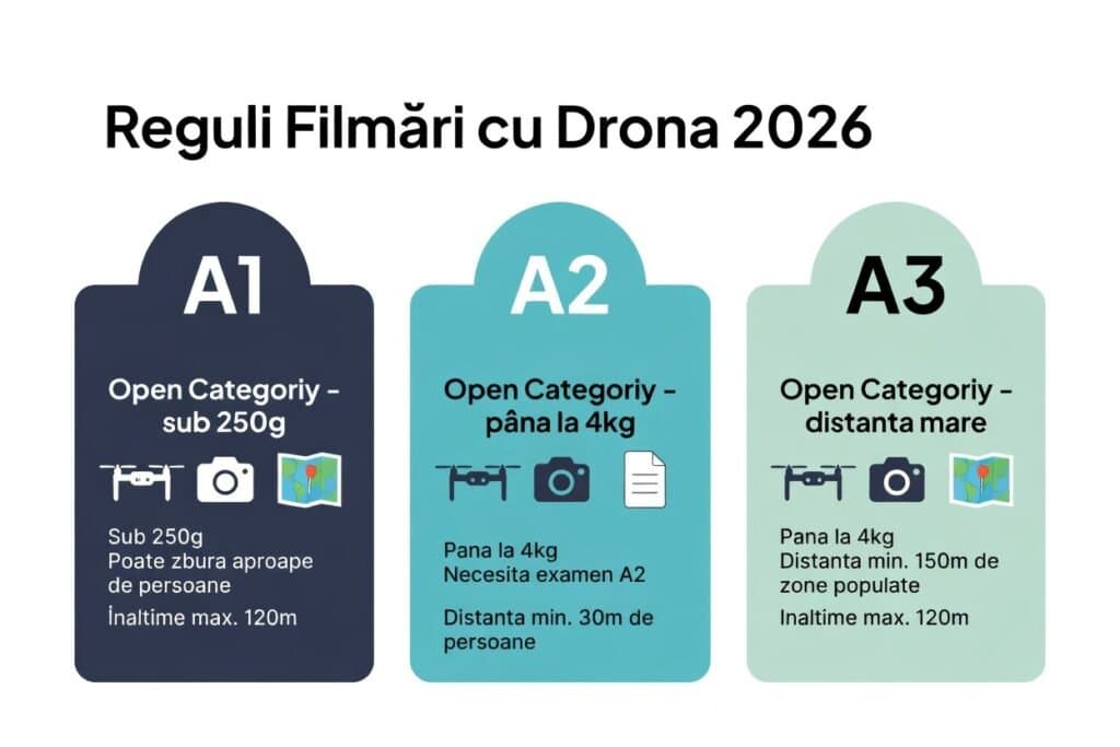 Remote ID și categorii Open A1 A2 A3 — înregistrare dronă România legislație 2026